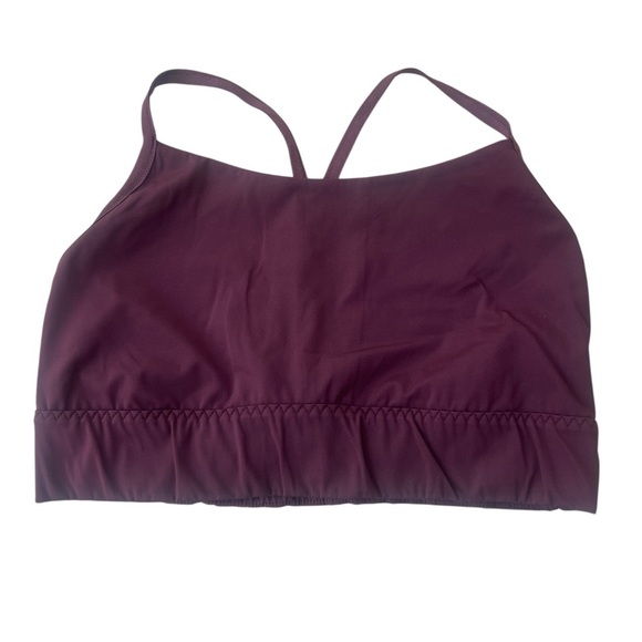Athleta Racerback Sports Bra Burgundy Size Medium - Picture 1 of 4